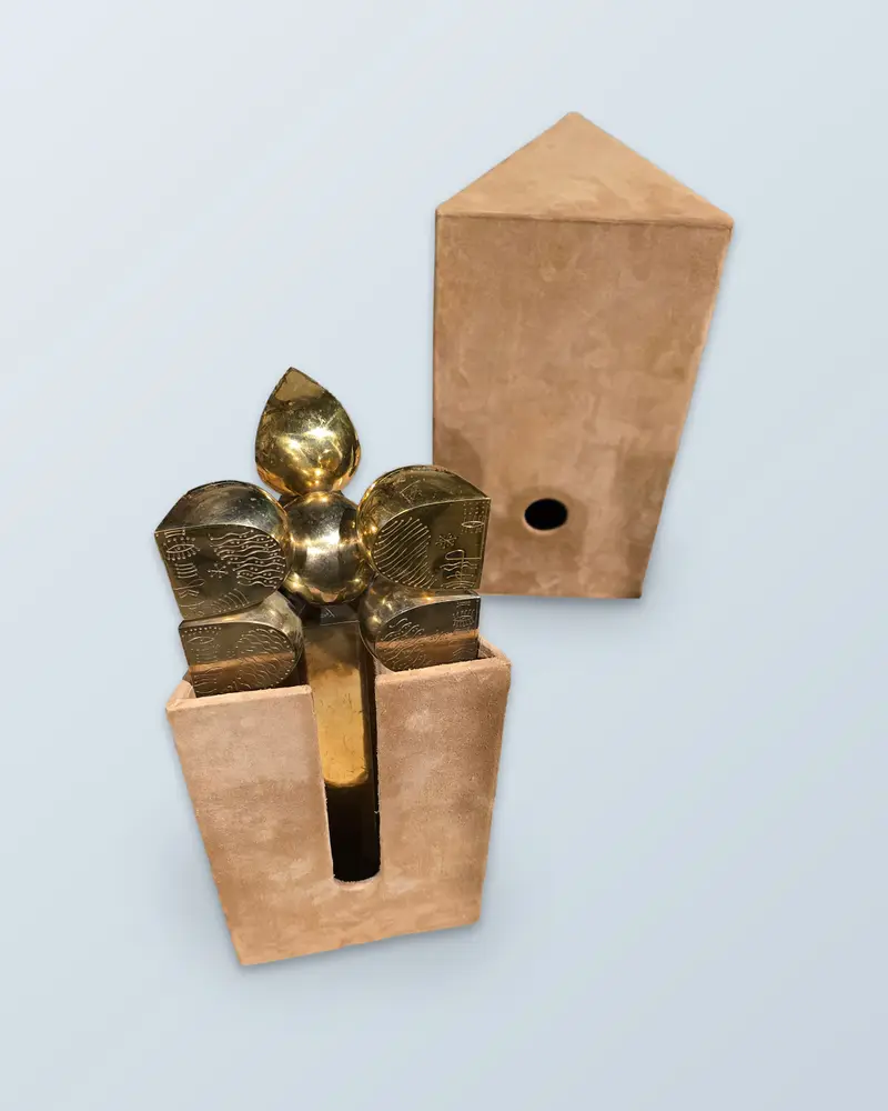 Leather‑covered case for the Bratislava Biennale, photo 1